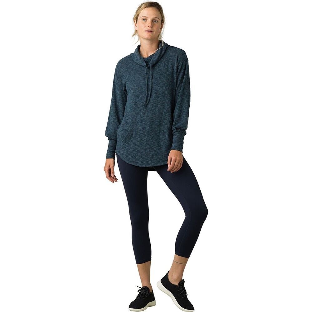 Prana Frieda Navy Pullover Hoodie Sweater Size Large